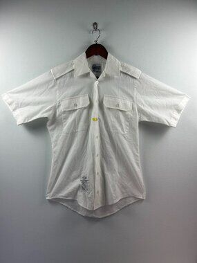 Defense Logistics Agency Garrison Collection White Uniform Shirt Short Sleeve